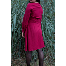 Charger l'image dans la galerie, Robe Hellébore COURTE - Lyocell Rouge carmin