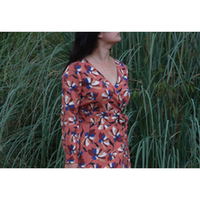 Charger l'image dans la galerie, Robe Hellébore COURTE - Lyocell Fleurs de Sienne