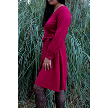 Charger l'image dans la galerie, Robe Hellébore COURTE - Lyocell Rouge carmin