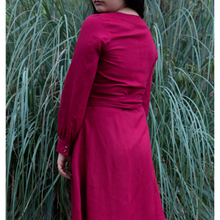 Charger l'image dans la galerie, Robe Hellébore MIDI - Lyocell Rouge carmin