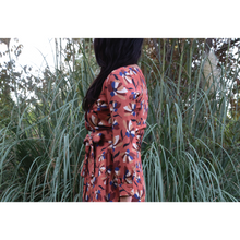 Charger l'image dans la galerie, Robe Hellébore COURTE - Lyocell Fleurs de Sienne