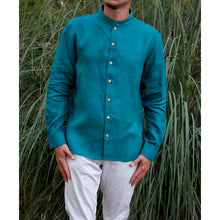 Charger l'image dans la galerie, Chemise h. Adénium - Lin Vert paon