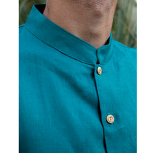 Charger l'image dans la galerie, Chemise h. Adénium - Lin Vert paon