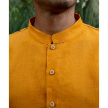 Charger l'image dans la galerie, Chemise h. Adénium - Lin Jaune fricaro