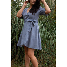 Charger l'image dans la galerie, Robe Anémone COURTE - Chambray de coton bio Denim
