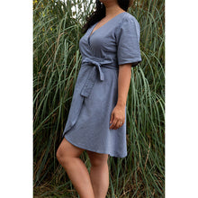Charger l'image dans la galerie, Robe Anémone COURTE - Chambray de coton bio Denim