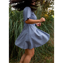 Charger l'image dans la galerie, Robe Anémone COURTE - Chambray de coton bio Denim