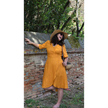 Charger l'image dans la galerie, Robe Anémone COURTE - Lin Jaune fricaro