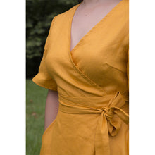 Charger l'image dans la galerie, Robe Anémone COURTE - Lin Jaune fricaro