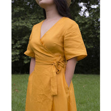 Charger l'image dans la galerie, Robe Anémone LONGUE - Lin Jaune fricaro