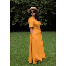 Charger l'image dans la galerie, Robe Anémone LONGUE - Lin Jaune fricaro