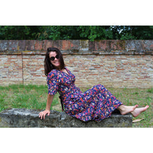 Charger l'image dans la galerie, Robe Anémone LONGUE - Lyocell Nuit fleurie