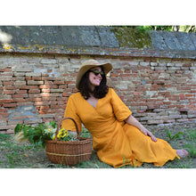 Charger l'image dans la galerie, Robe Anémone MIDI - Lin Jaune fricaro