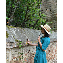 Charger l'image dans la galerie, Robe Anémone MIDI - Lin Vert paon
