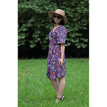 Charger l'image dans la galerie, Robe Anémone COURTE - Lyocell Nuit fleurie