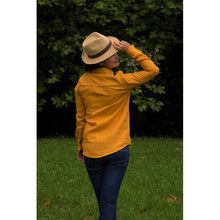Charger l'image dans la galerie, Chemise f. Calathéa - Lin Jaune fricaro & Monet orange