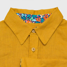 Charger l'image dans la galerie, Chemise f. Calathéa - Lin Jaune fricaro & Monet orange