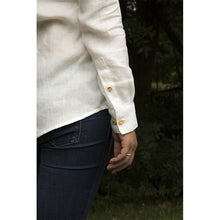 Charger l'image dans la galerie, Chemise f. Calathéa - Lin Blanc cassé & Tulipes