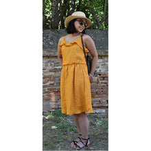 Charger l'image dans la galerie, Robe Campanule COURTE - Lin Jaune fricaro