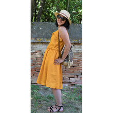 Charger l'image dans la galerie, Robe Campanule COURTE - Lin Jaune fricaro