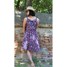 Charger l'image dans la galerie, Robe Campanule COURTE - Lyocell Nuit fleurie