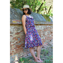 Charger l'image dans la galerie, Robe Campanule COURTE - Lyocell Nuit fleurie