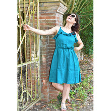 Charger l'image dans la galerie, Robe Campanule COURTE - Lin Vert paon