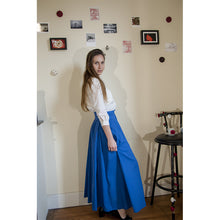 Charger l'image dans la galerie, Jupe Cosmos - Gaze de Coton Bleu roi