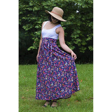 Charger l'image dans la galerie, Jupe Cosmos LONGUE - Lyocell Nuit fleurie