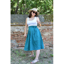 Charger l'image dans la galerie, Jupe Cosmos - Lin Vert paon