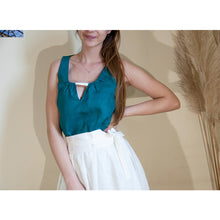 Charger l'image dans la galerie, Haut Morelle - Lin Vert paon