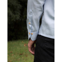 Charger l'image dans la galerie, Chemise h. Hoya - Coton bio Bleu dragée