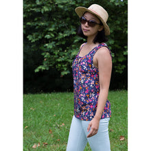 Charger l'image dans la galerie, Haut Morelle - Lyocell Nuit fleurie