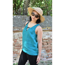 Charger l'image dans la galerie, Haut Morelle - Lin Vert paon