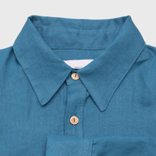 Charger l'image dans la galerie, Chemise f. Calathéa - Lin Vert paon sans motif