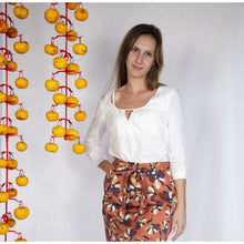 Charger l&#39;image dans la galerie, Jupe Oxalis - Lyocell Fleurs de Sienne
