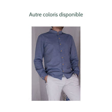 Charger l&#39;image dans la galerie, Chemise h. Adénium - Chambray de coton bio Ciel
