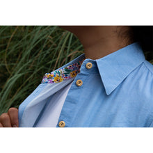 Charger l'image dans la galerie, Tissus - Chambray de coton biologique Ciel
