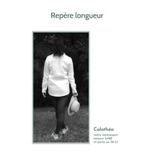 Charger l&#39;image dans la galerie, Chemise f. Calathéa - Coton bio Ciel &amp; Lys moutarde
