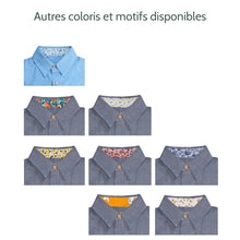 Charger l&#39;image dans la galerie, Chemise h. Hoya - Coton bio Denim &amp; Myosotis
