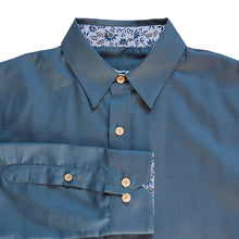 Charger l&#39;image dans la galerie, Chemise h. Hoya - Coton bio Bleu ardoise
