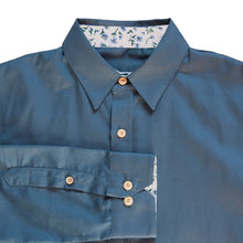 Charger l&#39;image dans la galerie, Chemise h. Hoya - Coton bio Bleu ardoise
