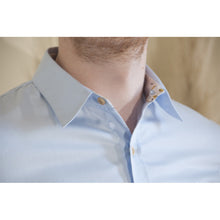 Charger l&#39;image dans la galerie, Chemise h. Hoya - Coton bio Bleu dragée
