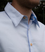 Charger l&#39;image dans la galerie, Chemise h. Hoya - Coton bio Bleu dragée
