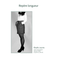 Charger l&#39;image dans la galerie, Jupe Oxalis COURTE - Chambray de coton bio Ciel
