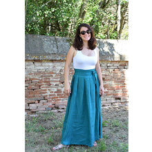 Charger l&#39;image dans la galerie, Jupe Cosmos - Lin Vert paon
