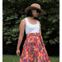 Charger l&#39;image dans la galerie, Jupe Cosmos - Lyocell Plaine ruby
