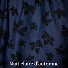 Charger l&#39;image dans la galerie, Jupe Oxalis COURTE - Jacquard de coton bio Nuit d&#39;automne
